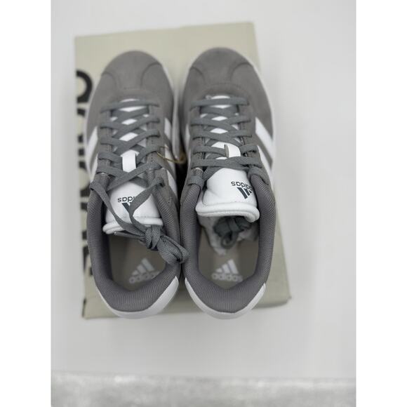 Size 3y Adidas Vl Court 3.0 Grey Cloud White Grey Two (GS) ID6314 bs868 - Picture 4 of 6